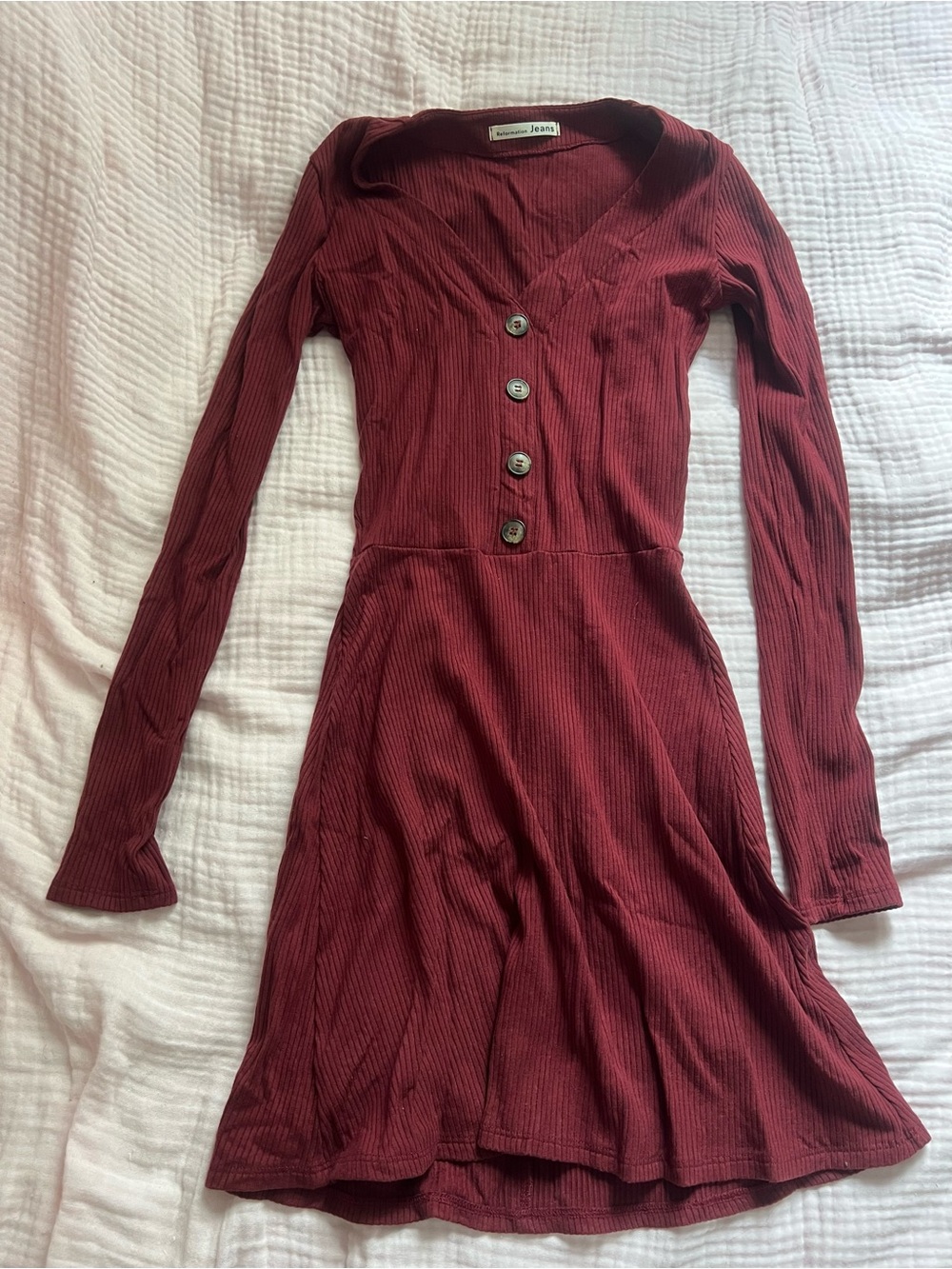 Reformation Crimson Fall Dress